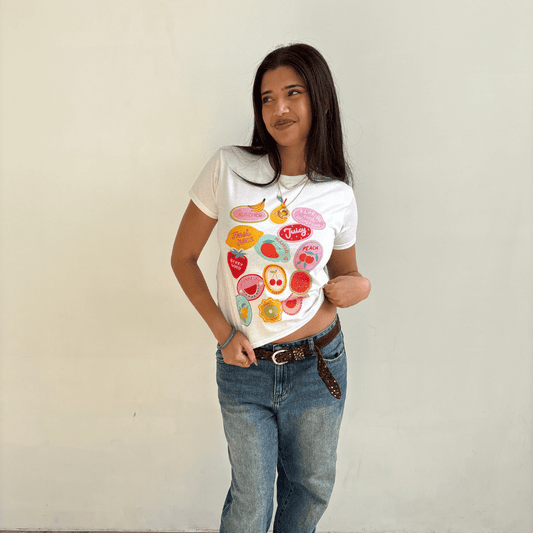 Fruit Stickers Baby Tee
