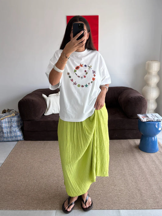 SPIRAL CROPPED TEE