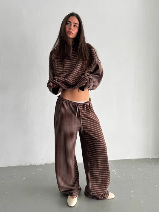 CHOCOLATE STRIPED PANTS