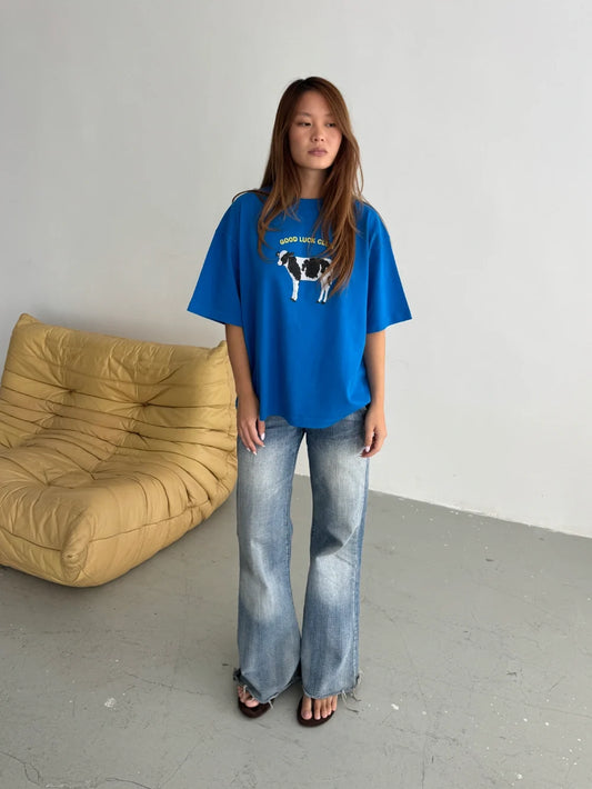 GOOD LUCK CLUB BLUE CLASSIC TEE