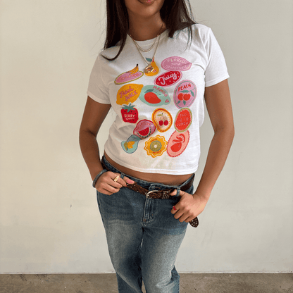 Fruit Stickers Baby Tee