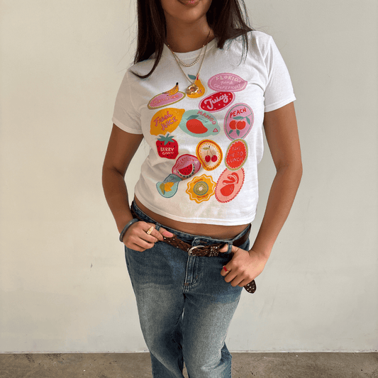 Fruit Stickers Baby Tee