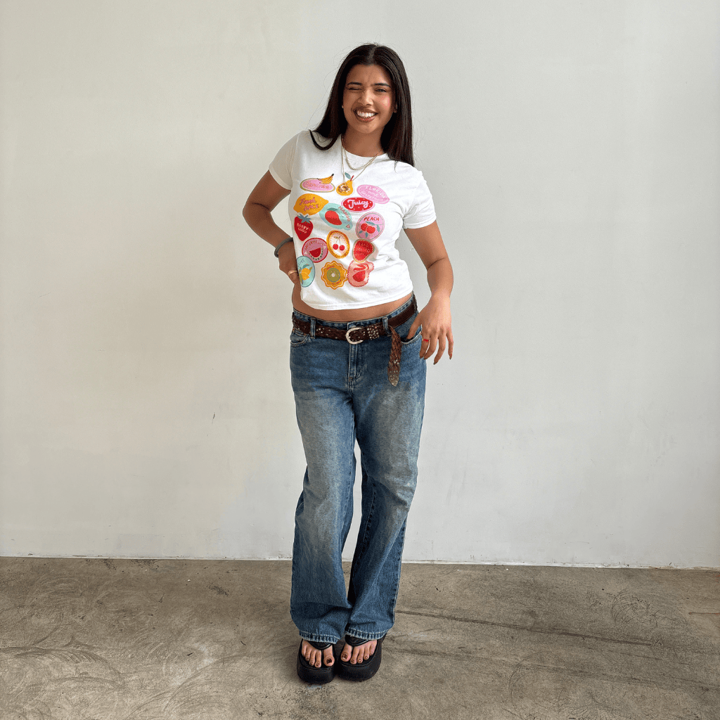 Fruit Stickers Baby Tee