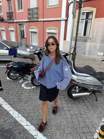 BLUE STRIPED PULLOVER