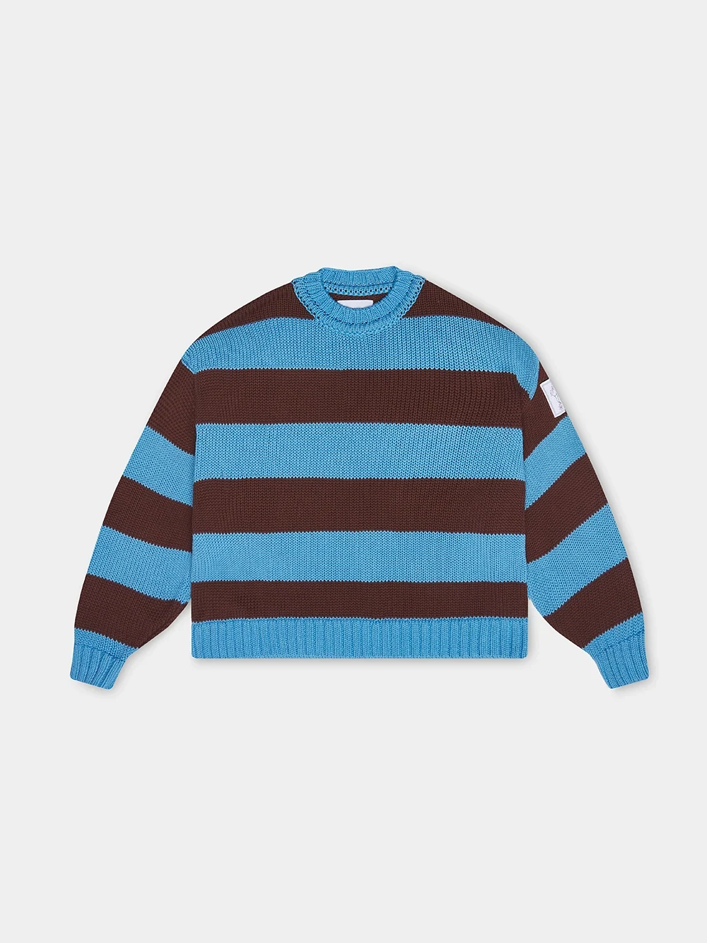 BROWNBLUE STRIPED KNIT