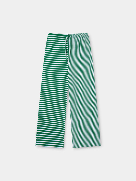 GREEN STRIPED PANTS
