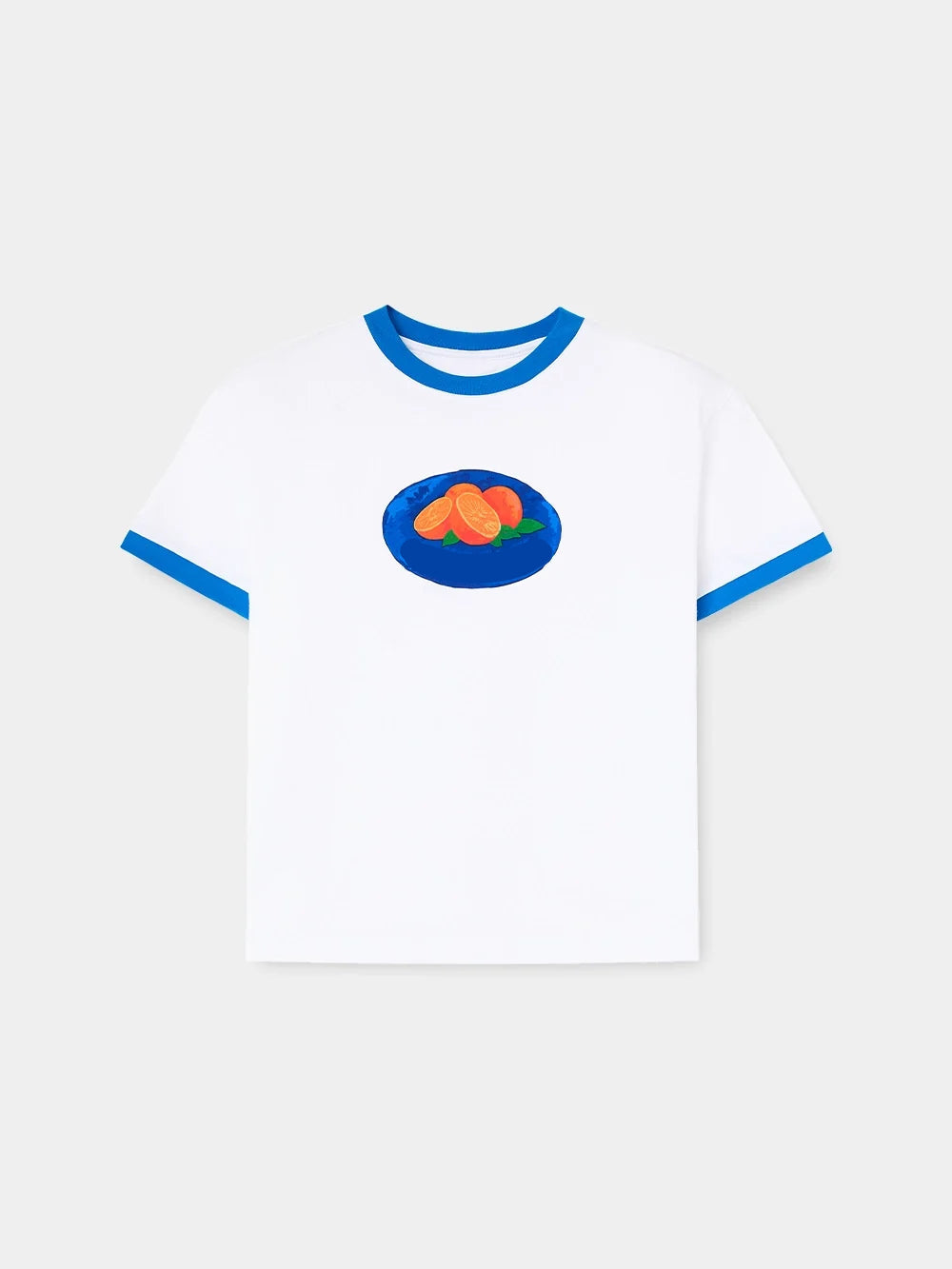 ORANGE SLIM RIB TEE