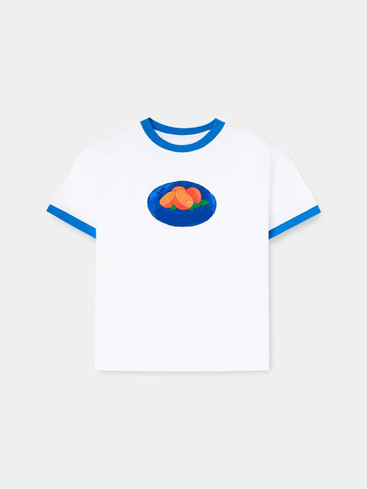 ORANGE SLIM RIB TEE