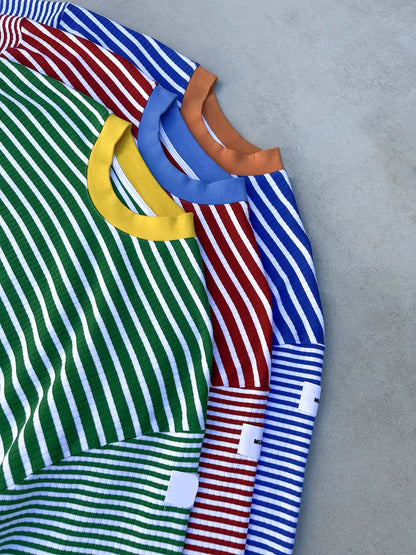 GREEN STRIPED PULLOVER