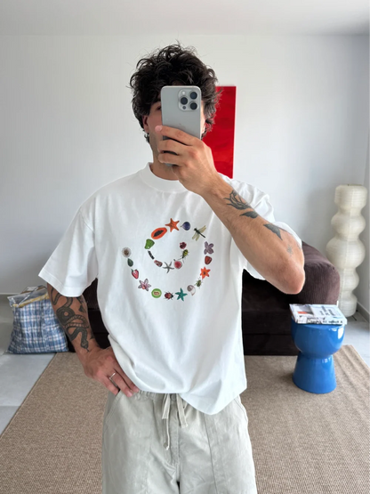 SPIRAL CROPPED TEE