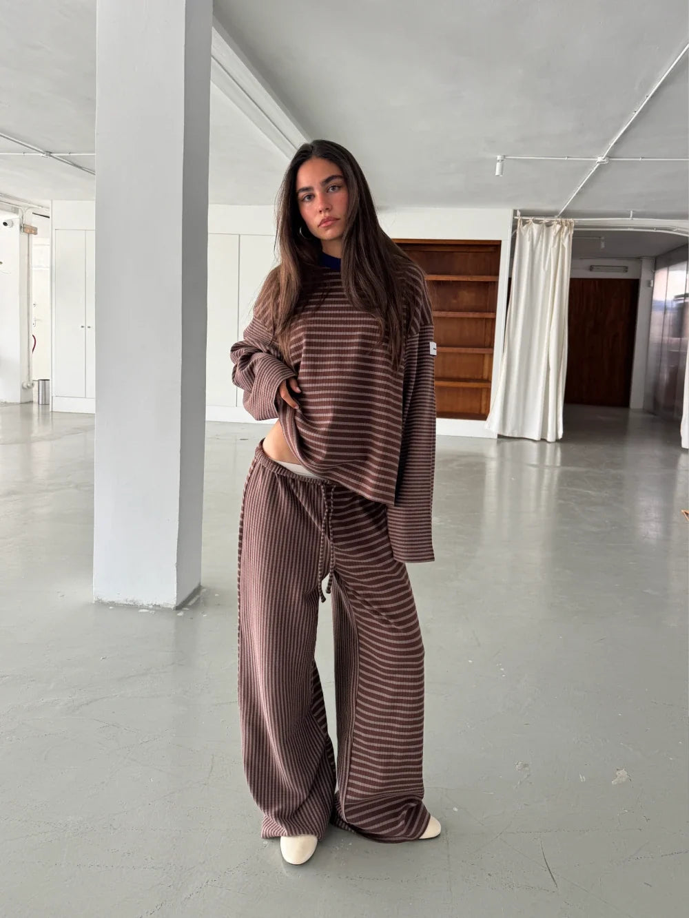 CHOCOLATE STRIPED PANTS