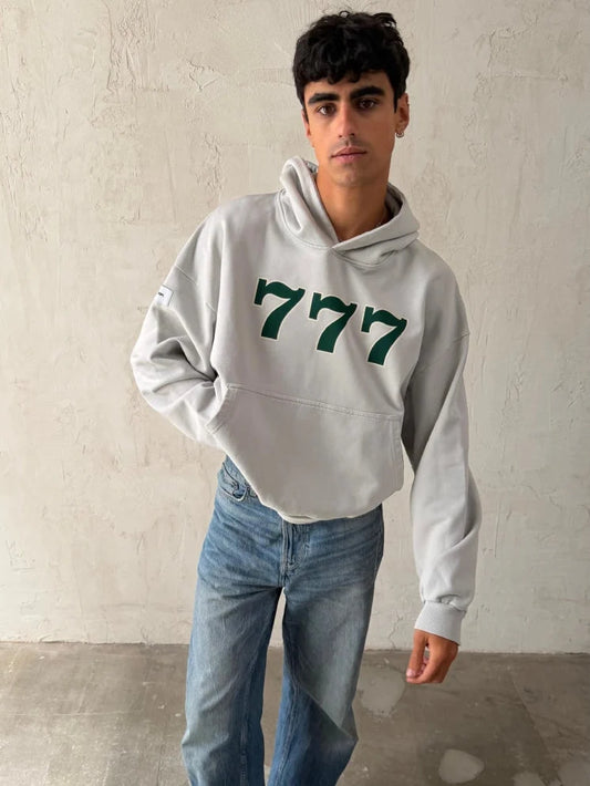 TRIPLE 7 GREY HOODIE