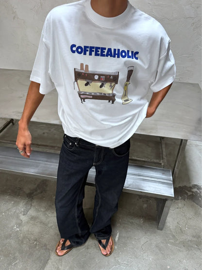 COFFEEAHOLIC CROPPED TEE