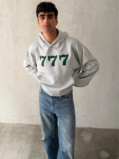 TRIPLE 7 GREY HOODIE
