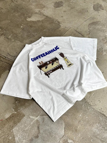 COFFEEAHOLIC CROPPED TEE