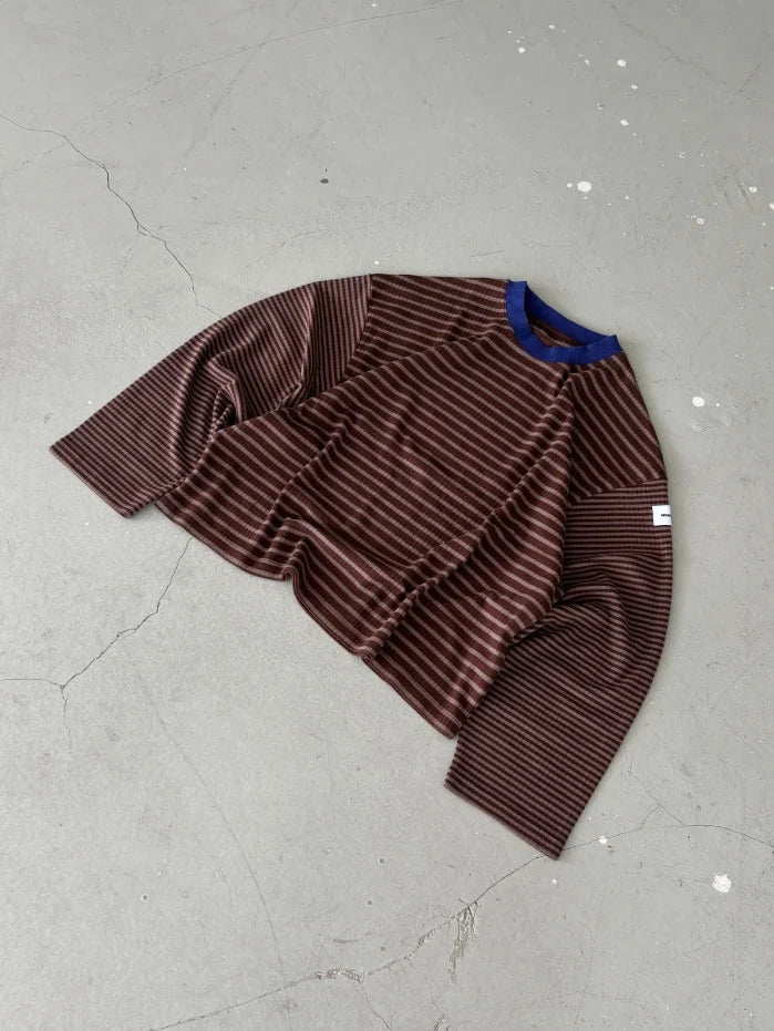 CHOCOLATE STRIPED PULLOVER