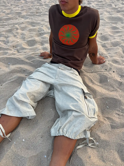 ORANGE SUN SLIM RIB TEE