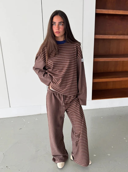CHOCOLATE STRIPED PULLOVER