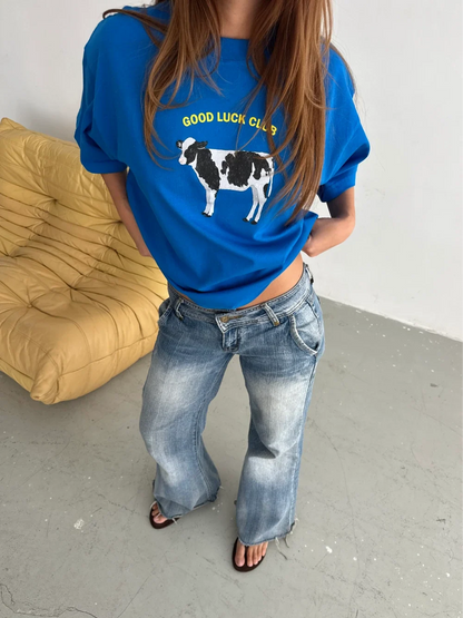 GOOD LUCK CLUB BLUE CLASSIC TEE