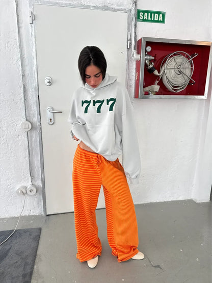 TRIPLE 7 GREY HOODIE