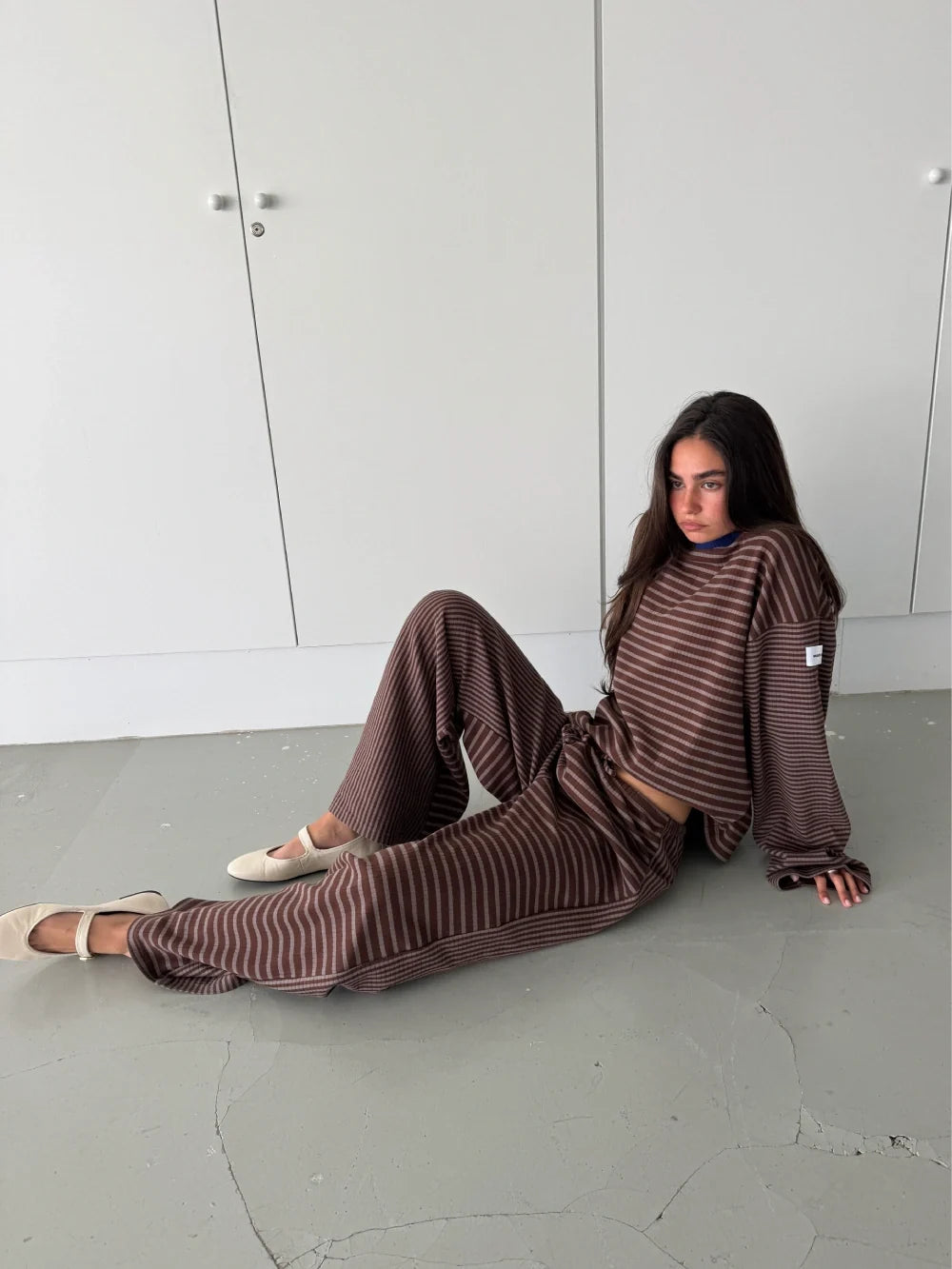 CHOCOLATE STRIPED PULLOVER
