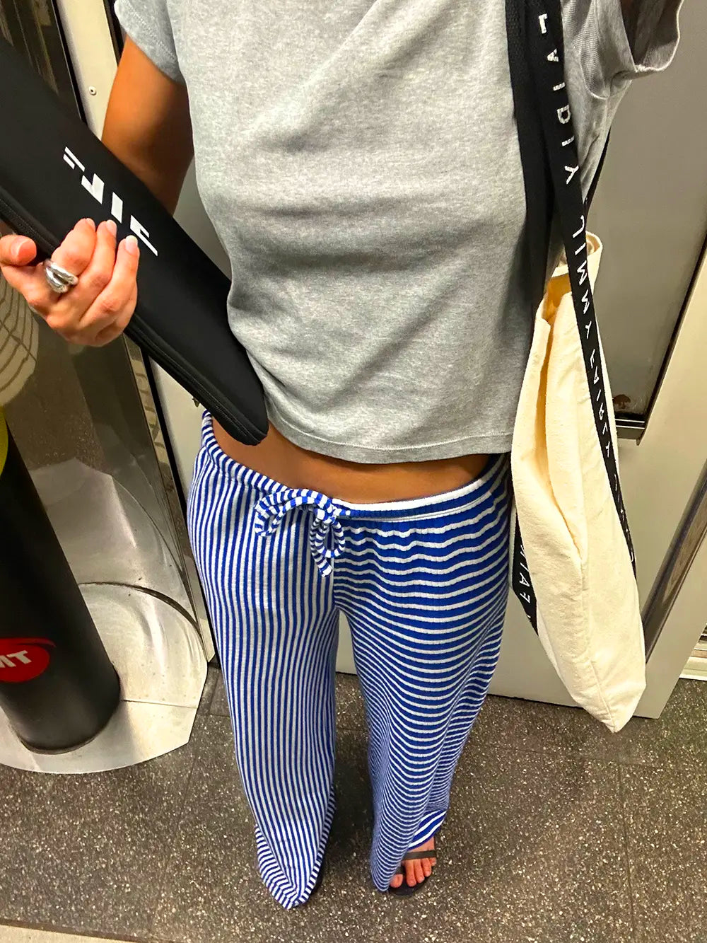 BLUE STRIPED PANTS