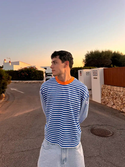 BLUE STRIPED PULLOVER