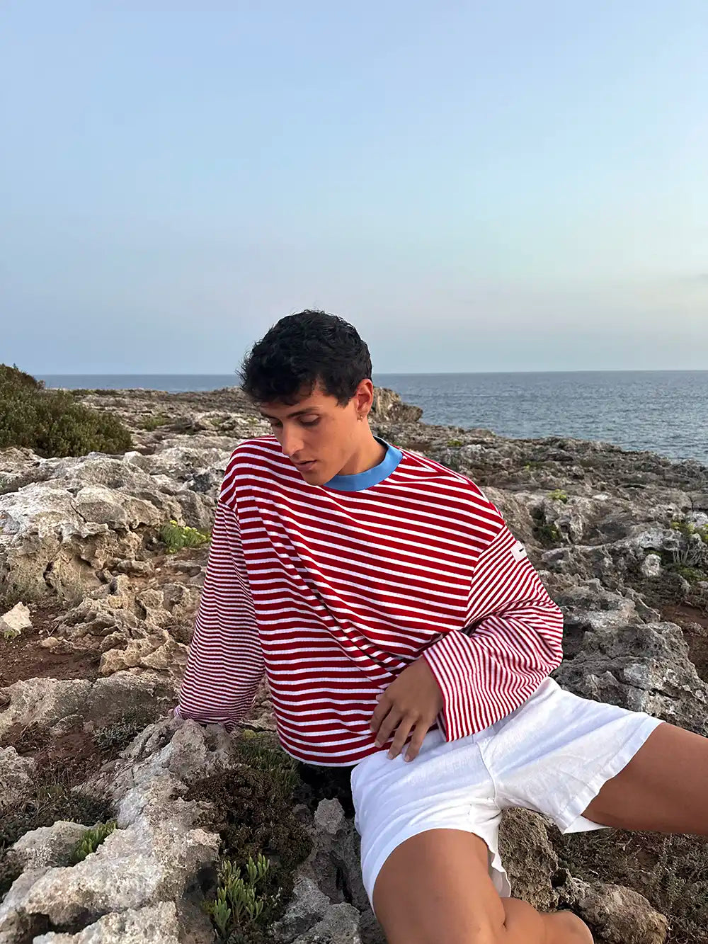 RED STRIPED PULLOVER